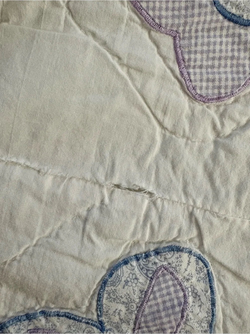 Homemade butterfly quilt